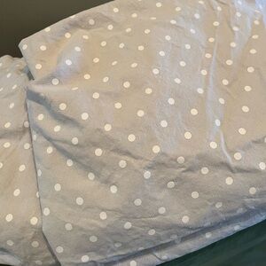 Pottery barn grey and white polka dot blackout curtains